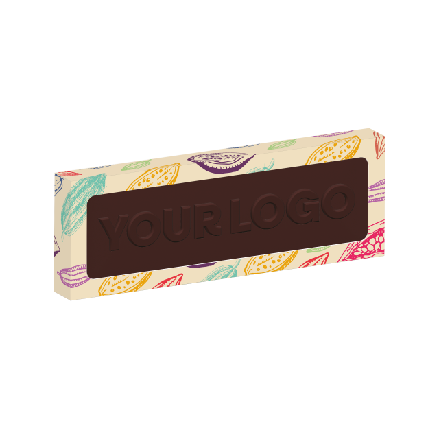 Eco 12 Baton Window Box – Vegan Dark Chocolate – 3D Branding